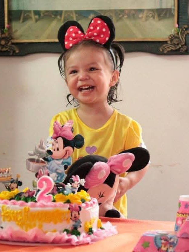 Juliana de pequeña, en su cumpleaños